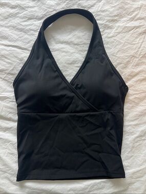 Leelo Active Sculpt Halter Neck Tank - Black in Medium